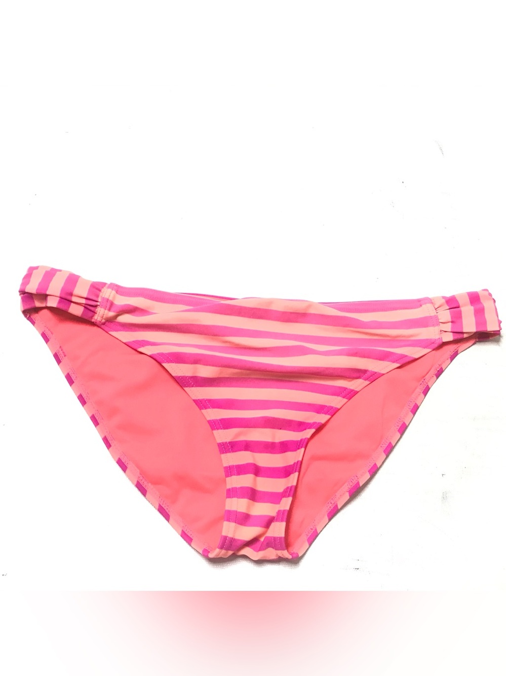 Arizona Jean Swimwear Striped Bikini Bottom Size XL Beachwear Swim Pink Swimsuit